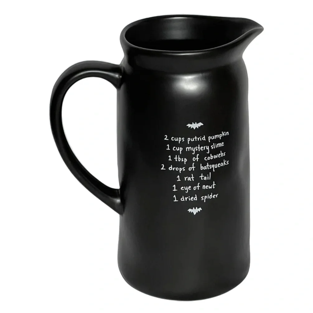 Rae Dunn Black Witch's Brew Ceramic Pitcher